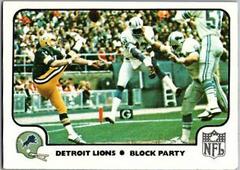 Detroit Lions [Block Party] Football Cards 1977 Fleer Team Action Prices
