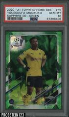 Youssoufa Moukoko [Green] #55 Soccer Cards 2020 Topps Chrome UEFA Champions League Sapphire Prices