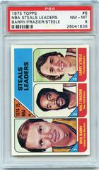 NBA Steals Leaders: Barry, Frazier, Steele Basketball Cards 1975 Topps Prices