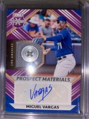 Miguel Vargas [Purple] #PMS-MV Baseball Cards 2022 Panini Elite Extra Edition Prospect Materials Signatures Prices