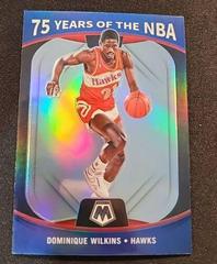 Dominique Wilkins #92 Basketball Cards 2021 Panini Mosaic 75 Years of the NBA Prices