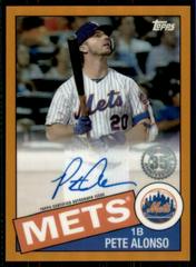 Pete Alonso Baseball Cards 2020 Topps Chrome 1985 Autographs Prices