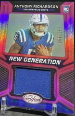 Anthony Richardson [Pink] #NGJM-23 Football Cards 2023 Panini Certified New Generation Jerseys Mirror Prices