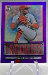 Hunter Greene [Purple] #RR-16 Baseball Cards 2022 Bowman Platinum Renowned Rookies Prices