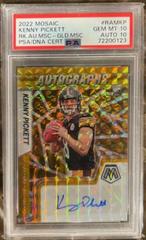 Kenny Pickett [Gold] #RAM-KP Football Cards 2022 Panini Mosaic Rookie Autographs Prices