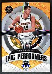 Nikola Jokic [Orange Fluorescent] Basketball Cards 2021 Panini Mosaic Epic Performers Prices