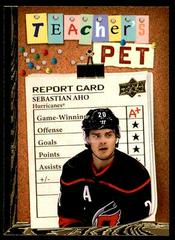 Sebastian Aho [Gold] #TP-9 Hockey Cards 2023 Upper Deck Teachers Pet Prices