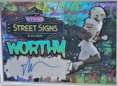 Xavier Worthy #SS-XW1 Football Cards 2023 Leaf Vivid Autographs Street Signs Prices