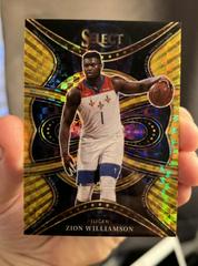 Zion Williamson [Gold Prizm] Basketball Cards 2021 Panini Select Phenomenon Prices