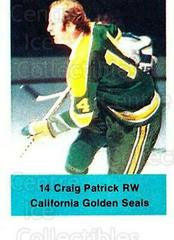 Craig Patrick Hockey Cards 1974 NHL Action Stamps Prices