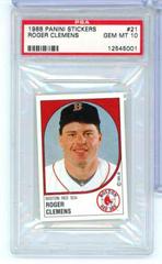 Roger Clemens Baseball Cards 1988 Panini Stickers Prices