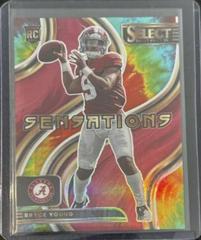 Bryce Young [Tie Dye] #SEN-BY Football Cards 2023 Panini Select Draft Picks Sensations Prices