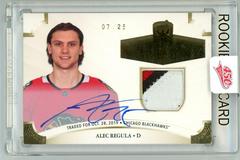 Alec Regula [Gold Autograph Patch] #2020-RE Hockey Cards 2020 Upper Deck The Cup Rookie Class of 2021 Prices