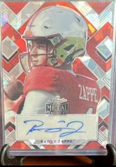 Bailey Zappe [Red Crystal] #BA-BZ1 Football Cards 2022 Leaf Metal Draft Autographs Prices