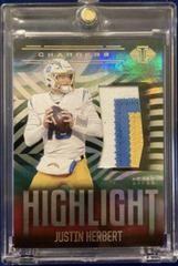 Justin Herbert [Gold] #HS-JH Football Cards 2021 Panini Illusions Highlight Swatches Prices