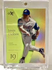 Jason Dickson [Essential Cred. Future] Baseball Cards 1998 Skybox EX 2001 Prices