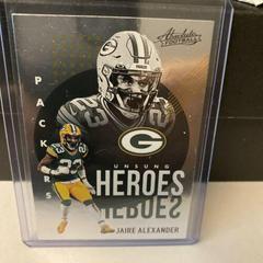 Jaire Alexander #UH10 Football Cards 2021 Panini Absolute Unsung Heroes Prices