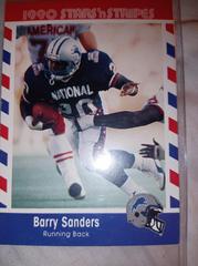 Barry Sanders #44 Football Cards 1990 Fleer Stars N Stripes Prices