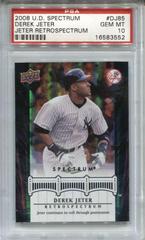 Derek Jeter #DJ85 Baseball Cards 2008 Upper Deck Spectrum Jeter Retrospectrum Prices
