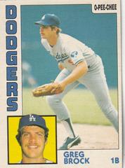 Greg Brock Baseball Cards 1984 O Pee Chee Prices