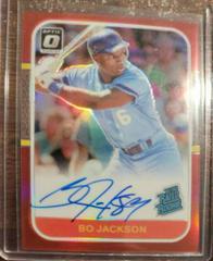 Bo Jackson [Red] #RRR-BO Baseball Cards 2021 Panini Donruss Optic Retro Rated Rookie Signatures Prices
