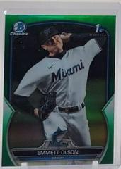 Emmett Olson [Green] #BDC-10 Baseball Cards 2023 Bowman Draft Chrome Prices