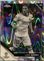 Luka Modric [Black & White Ray Wave Refractor] Soccer Cards 2021 Topps Chrome UEFA Champions League Prices
