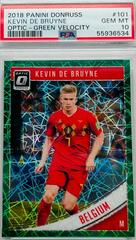 Kevin De Bruyne [Optic Green Velocity] Soccer Cards 2018 Panini Donruss Prices