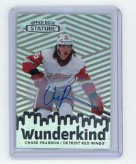 Chase Pearson [Autograph Red] #W-12 Hockey Cards 2022 Upper Deck Stature Wunderkind Prices