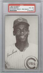 Ernie Banks [Red Back] Baseball Cards 1962 Exhibits Statistic Back Prices