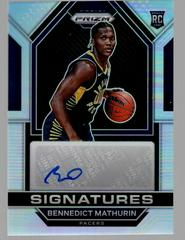 Bennedict Mathurin [Silver] #RSI-BMA Basketball Cards 2022 Panini Prizm Rookie Signatures Prices