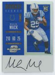 Marlon Mack [Autograph Blue] Football Cards 2017 Panini Contenders Optic Prices