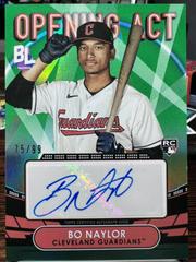 Bo Naylor [Green] #OAA-BON Baseball Cards 2023 Topps Big League Opening Act Autographs Prices