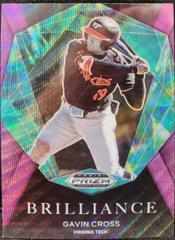Gavin Cross [Purple Wave] Baseball Cards 2022 Panini Prizm Draft Picks Brilliance Prices