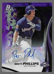 Brett Phillips [Purple] #TPA-BP Baseball Cards 2017 Bowman Platinum Top Prospects Autographs Prices