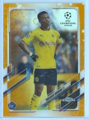 Youssoufa Moukoko [Orange Bubbles] Soccer Cards 2020 Topps Chrome UEFA Champions League Prices