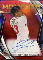 Ronald Acuna Jr. [Red Refractor] #FMA-RA Baseball Cards 2021 Topps Finest Moments Autographs Prices