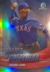 Luisangel Acuna #SG-20 Baseball Cards 2022 Bowman Chrome Shades of Greatness Prices