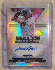 Matthew Barefoot #SS-MB Baseball Cards 2021 Panini Prizm Draft Picks Signing Sessions Autographs Prices