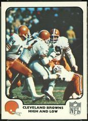 Cleveland Browns High and Low Football Cards 1977 Fleer Team Action Prices