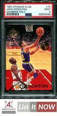 John Stockton [Members Only] #75 Basketball Cards 1994 Stadium Club Prices