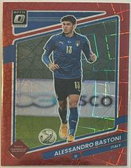 Alessandro Bastoni [Optic Red Velocity] Soccer Cards 2021 Panini Donruss Road to Qatar Prices