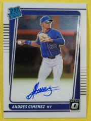 Andres Gimenez Baseball Cards 2021 Panini Donruss Optic Rated Rookie Signatures Prices