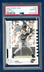 Ichiro [Die Cut] #122 Baseball Cards 2002 Topps Ten Prices