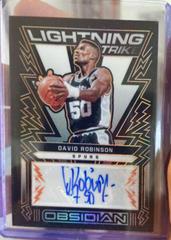 David Robinson [Orange] Basketball Cards 2021 Panini Obsidian Lightning Strike Signatures Prices