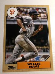 Willie Mays [5x7 Gold] #T87-96 Baseball Cards 2022 Topps 1987 Prices