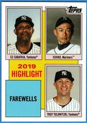 CC Sabathia, Ichiro, Troy Tulowitzki Baseball Cards 2020 Topps Throwback Thursday Prices