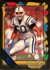 Duane Bickett [5 Stripe] #3 Football Cards 1991 Wild Card Prices