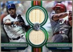 Adrian Beltre / Ivan Rodriguez [Green Dual Player] #DR2-BR Baseball Cards 2024 Topps Tribute Dual Relic Prices