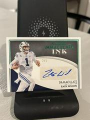 Zach Wilson [Emerald] #IN-ZWI Football Cards 2022 Panini Immaculate Collegiate Ink Autographs Prices